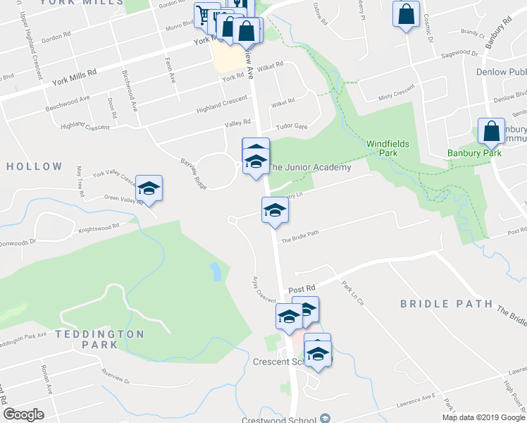 map of restaurants, bars, coffee shops, grocery stores, and more near 113 Arjay Crescent in Toronto