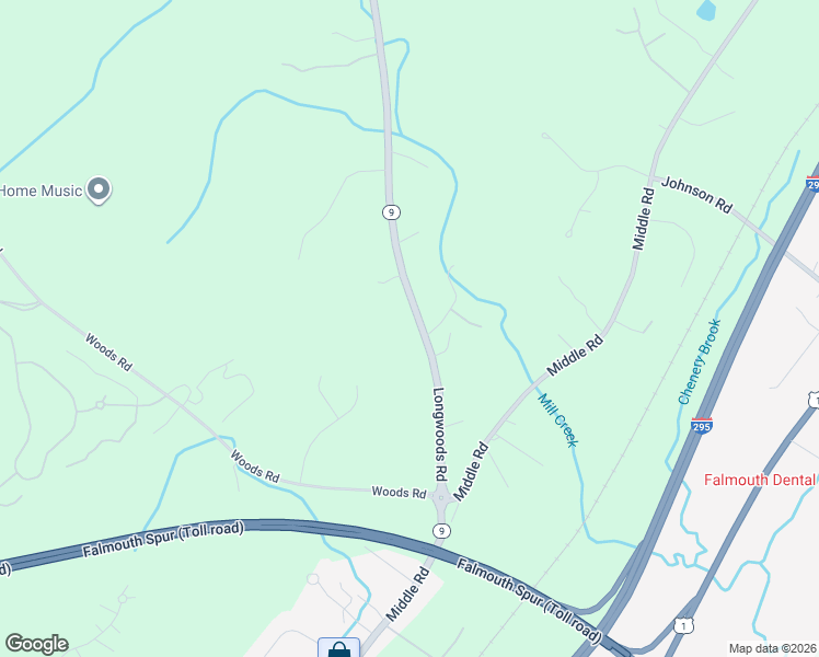 map of restaurants, bars, coffee shops, grocery stores, and more near 46 Longwoods Road in Falmouth