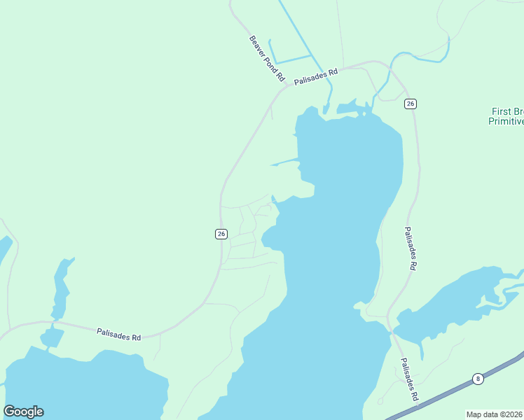 map of restaurants, bars, coffee shops, grocery stores, and more near 7 Old Beach Road in Brant Lake