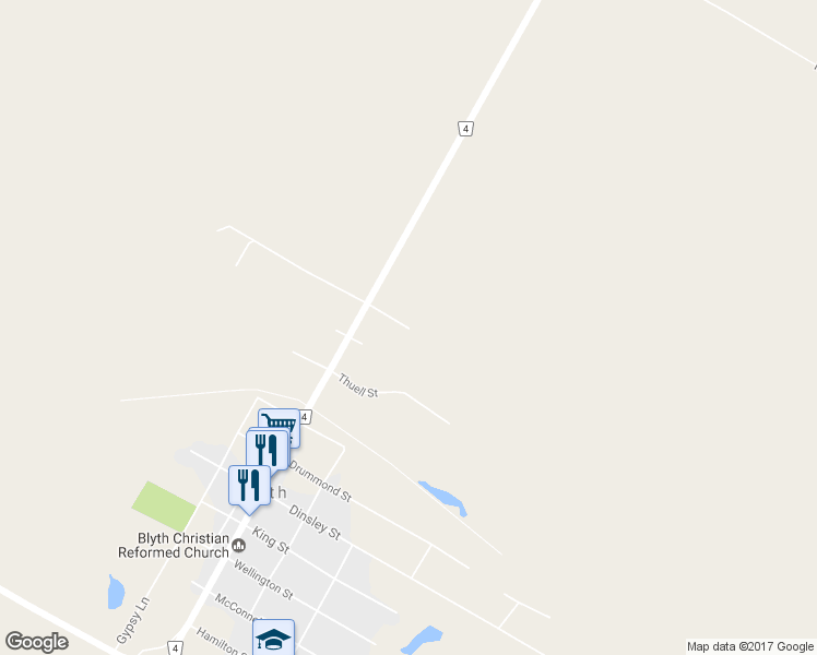 map of restaurants, bars, coffee shops, grocery stores, and more near 210 North Street in Blyth