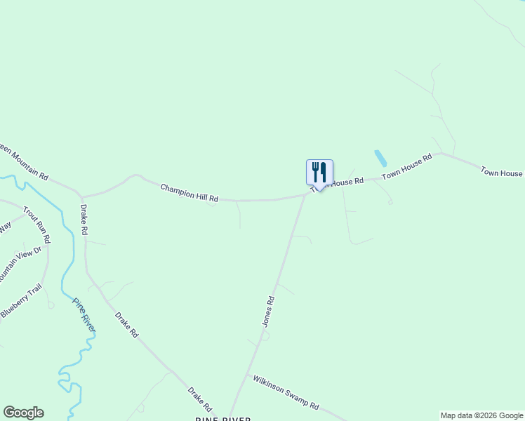 map of restaurants, bars, coffee shops, grocery stores, and more near 118 Champion Hill Road in Effingham