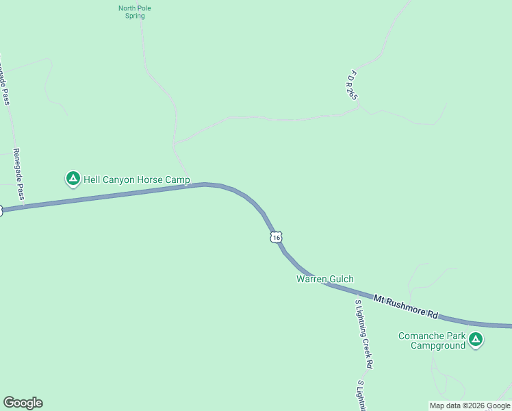 map of restaurants, bars, coffee shops, grocery stores, and more near Mount Rushmore Road in Custer