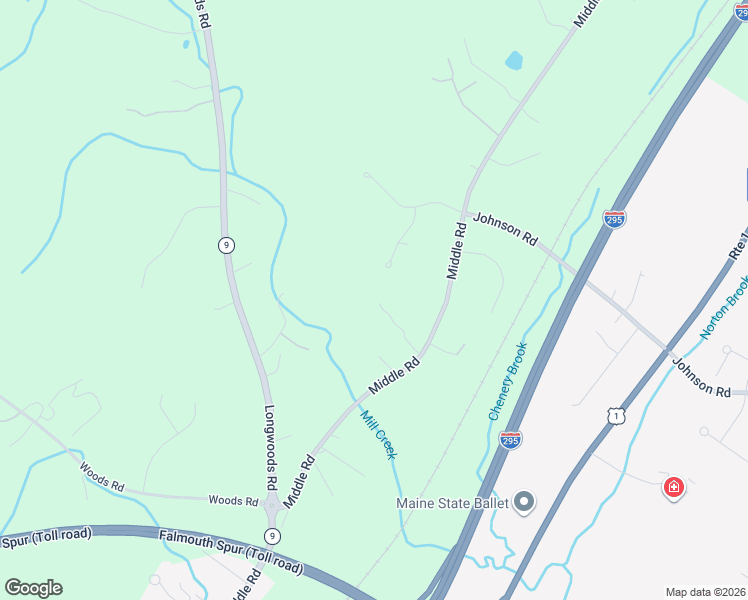 map of restaurants, bars, coffee shops, grocery stores, and more near 326 Middle Road in Falmouth