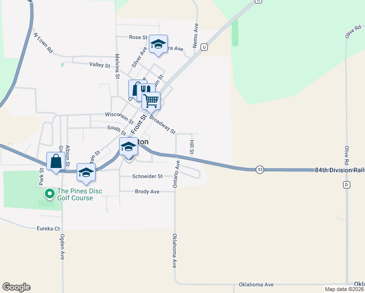 map of restaurants, bars, coffee shops, grocery stores, and more near 718 Ontario Avenue in Cashton