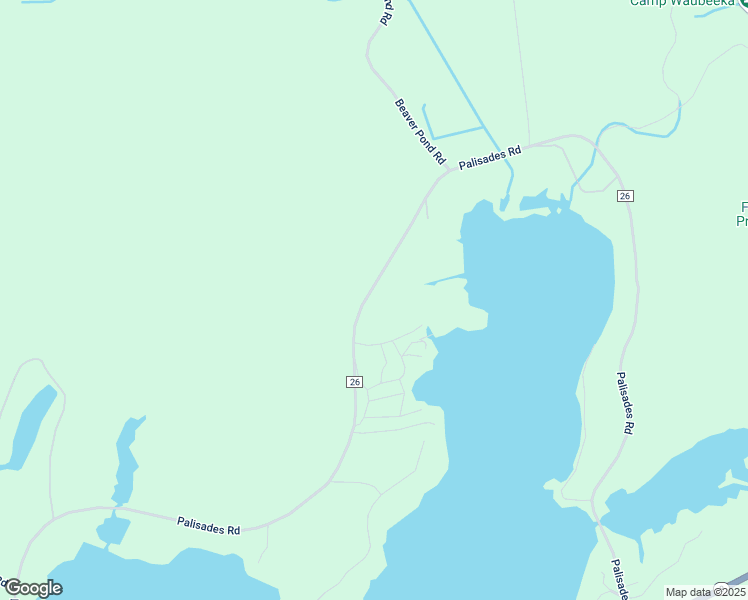 map of restaurants, bars, coffee shops, grocery stores, and more near 1236 Palisades Road in Brant Lake