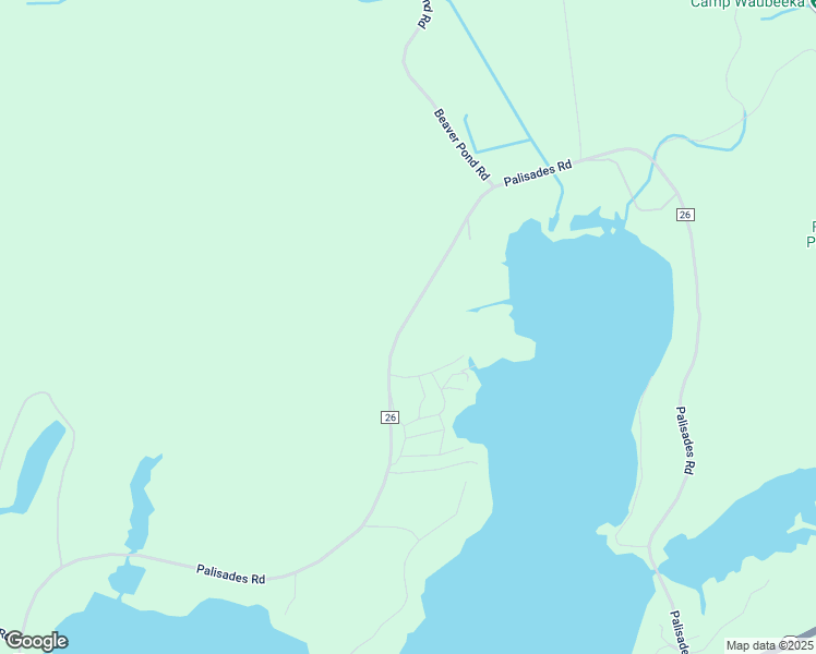 map of restaurants, bars, coffee shops, grocery stores, and more near 1236 Palisades Road in Brant Lake