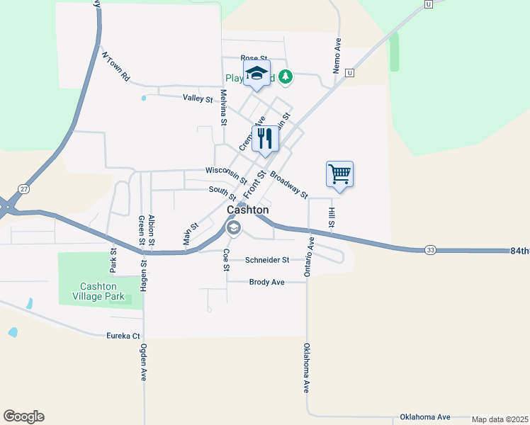 map of restaurants, bars, coffee shops, grocery stores, and more near 517 South Street in Cashton