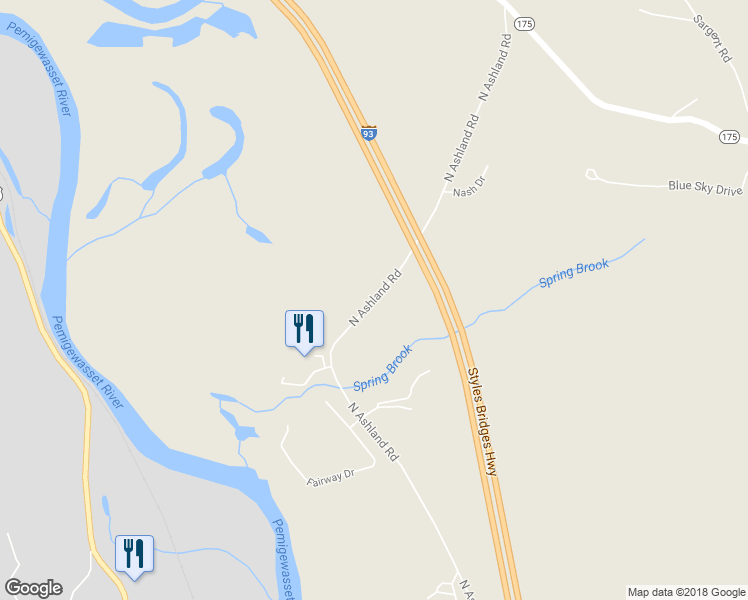 map of restaurants, bars, coffee shops, grocery stores, and more near 273 North Ashland Road in Ashland