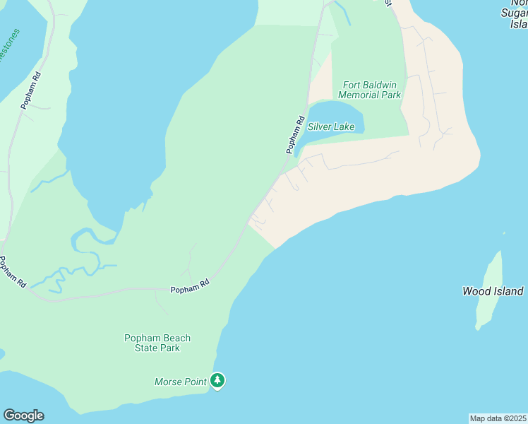 map of restaurants, bars, coffee shops, grocery stores, and more near 801 Popham Road in Phippsburg