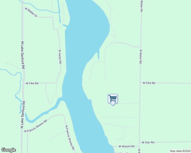 map of restaurants, bars, coffee shops, grocery stores, and more near 4500 North Island Drive in Sanford