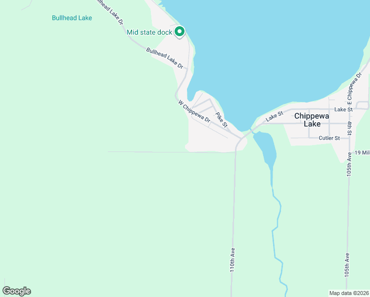 map of restaurants, bars, coffee shops, grocery stores, and more near 11206 19 Mile Road in Rodney