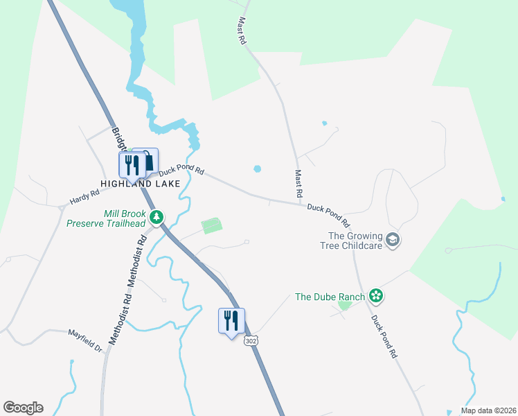 map of restaurants, bars, coffee shops, grocery stores, and more near 823 Duck Pond Road in Westbrook