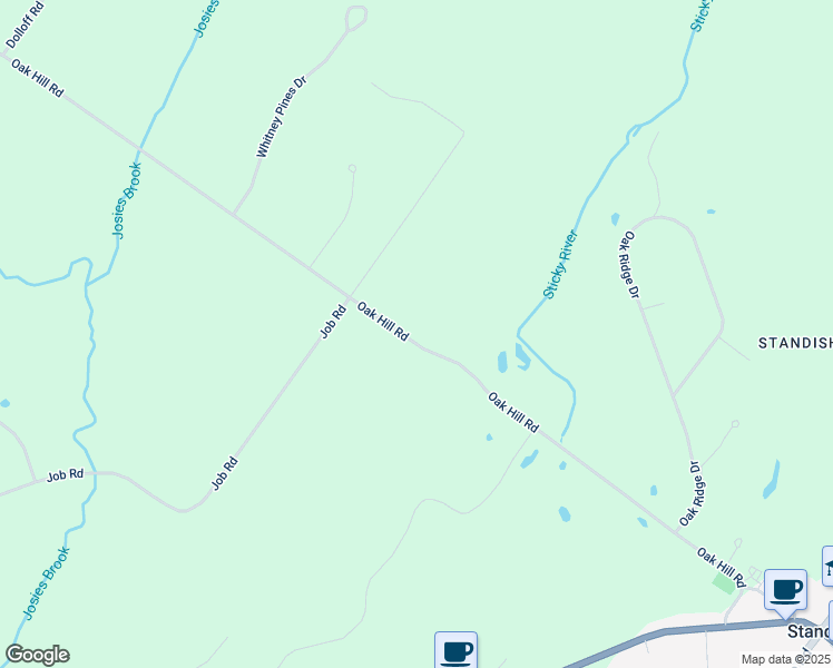 map of restaurants, bars, coffee shops, grocery stores, and more near 263 Oak Hill Road in Standish