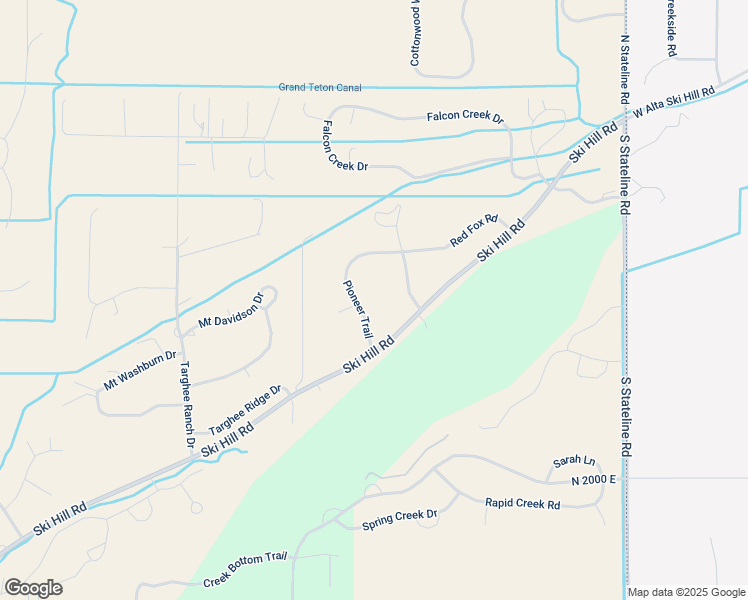 map of restaurants, bars, coffee shops, grocery stores, and more near 1475 Pioneer Trail in Driggs