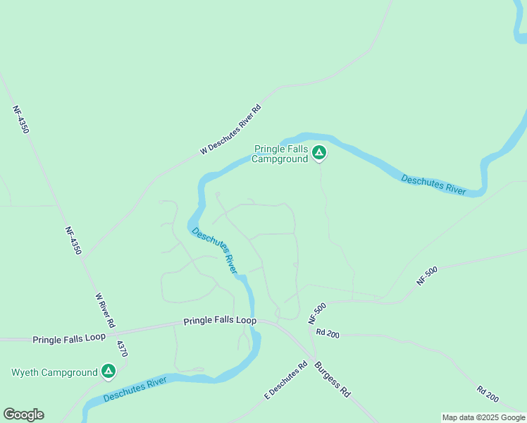 map of restaurants, bars, coffee shops, grocery stores, and more near 53589 Brookie Way in La Pine