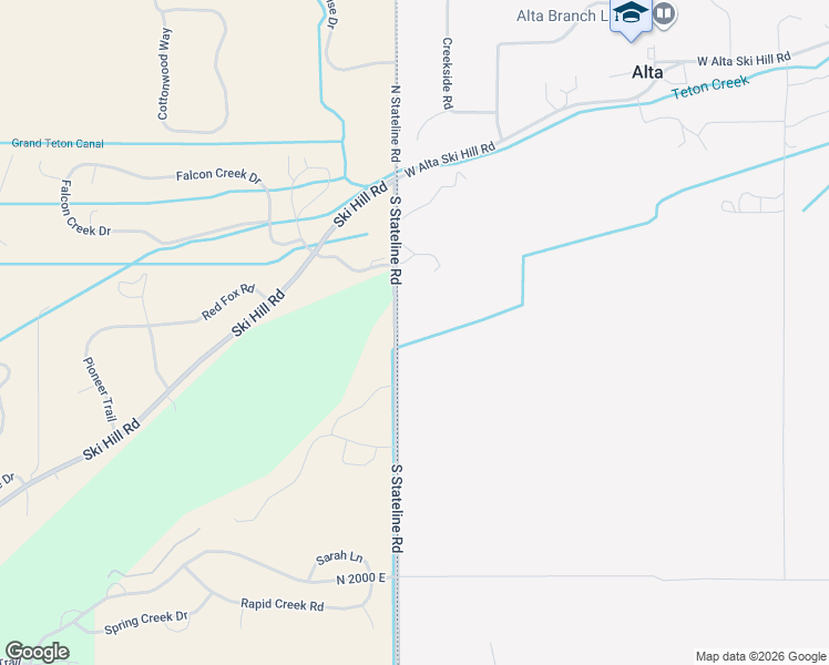 map of restaurants, bars, coffee shops, grocery stores, and more near South Stateline Road in Driggs