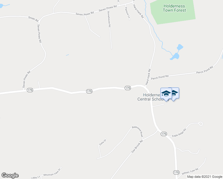 map of restaurants, bars, coffee shops, grocery stores, and more near 42 New Hampshire Route 175 in Holderness