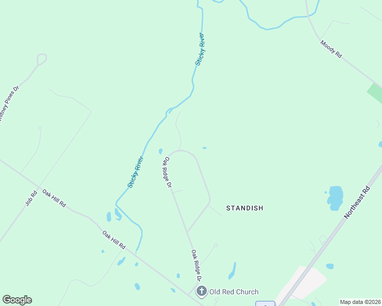 map of restaurants, bars, coffee shops, grocery stores, and more near 44 Oak Ridge Drive in Standish
