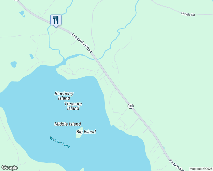 map of restaurants, bars, coffee shops, grocery stores, and more near 29 Watchic Road 1 in Standish