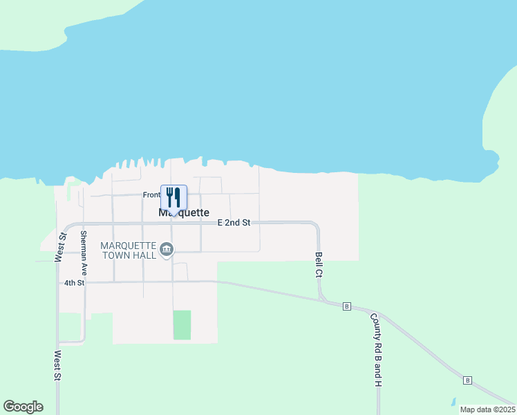 map of restaurants, bars, coffee shops, grocery stores, and more near 146 Dodges Avenue in Markesan