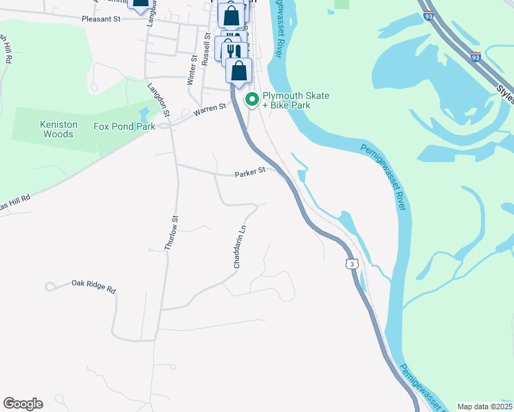 map of restaurants, bars, coffee shops, grocery stores, and more near 107 Chaddarin Ln in Plymouth