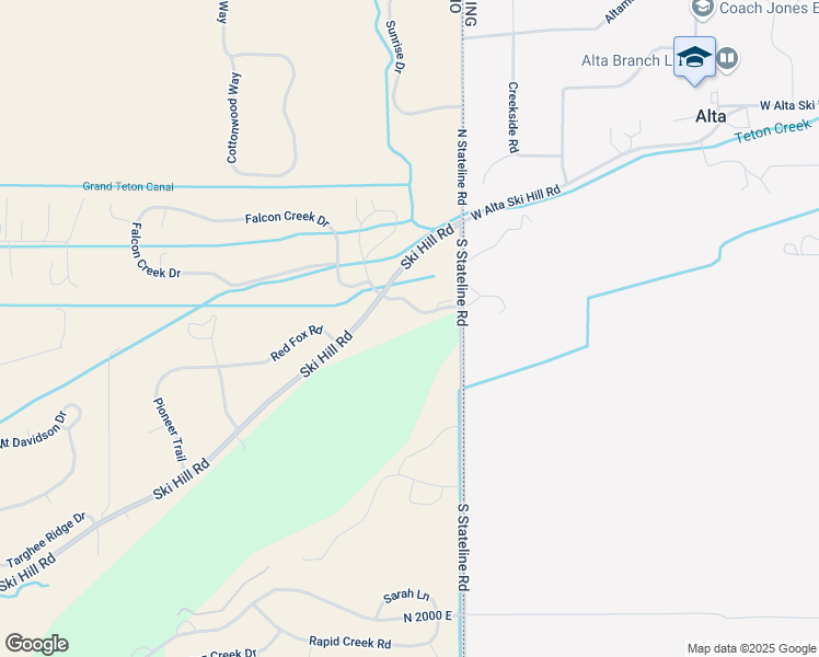 map of restaurants, bars, coffee shops, grocery stores, and more near 2740 Shadowmoon Lane in Driggs
