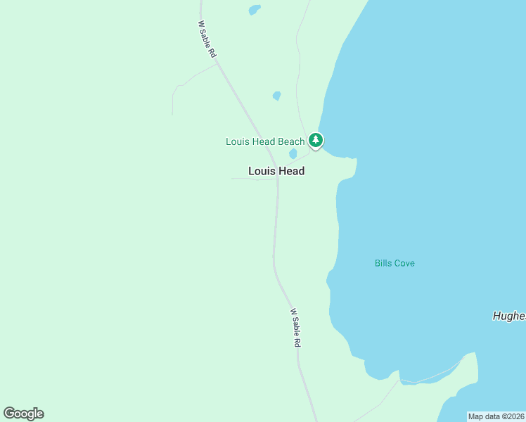 map of restaurants, bars, coffee shops, grocery stores, and more near 1694 West Sable Road in Sable River
