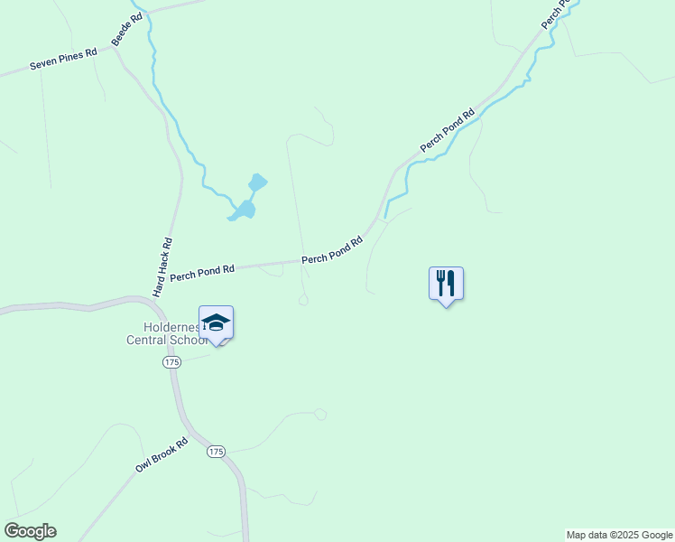 map of restaurants, bars, coffee shops, grocery stores, and more near 105 Perch Pond Road in Holderness