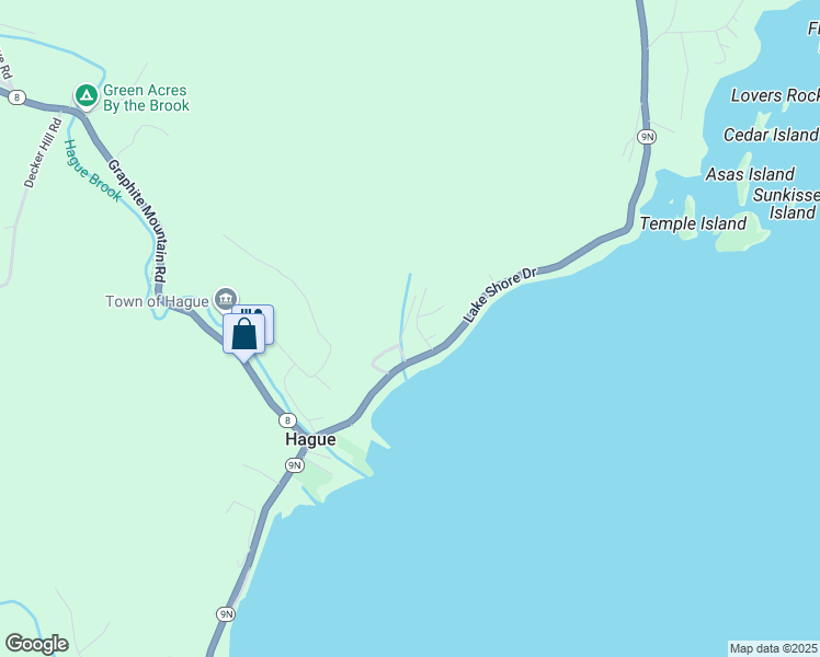 map of restaurants, bars, coffee shops, grocery stores, and more near 20 Lake Shore Terrace in Hague