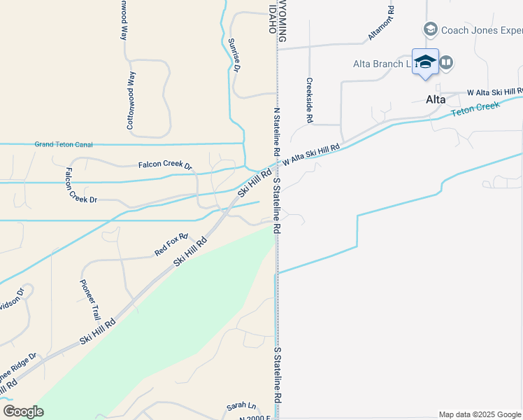 map of restaurants, bars, coffee shops, grocery stores, and more near 2740 Shadowmoon Lane in Driggs
