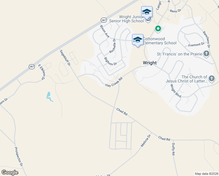 map of restaurants, bars, coffee shops, grocery stores, and more near 555 Hoe Creek Road in Gillette