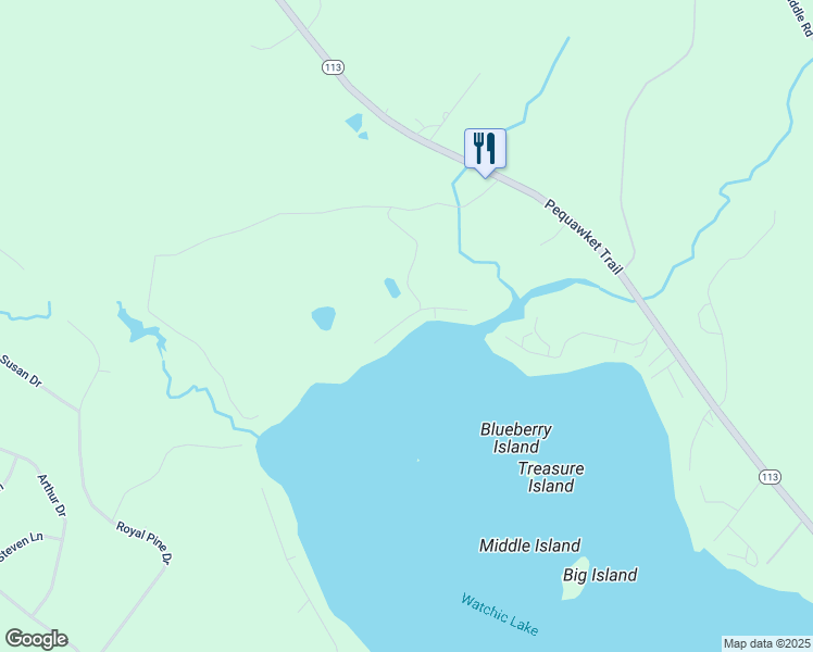 map of restaurants, bars, coffee shops, grocery stores, and more near 81 Watchic Road 19 in Standish