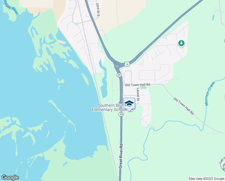 map of restaurants, bars, coffee shops, grocery stores, and more near 6104 Wisconsin 35 in La Crosse