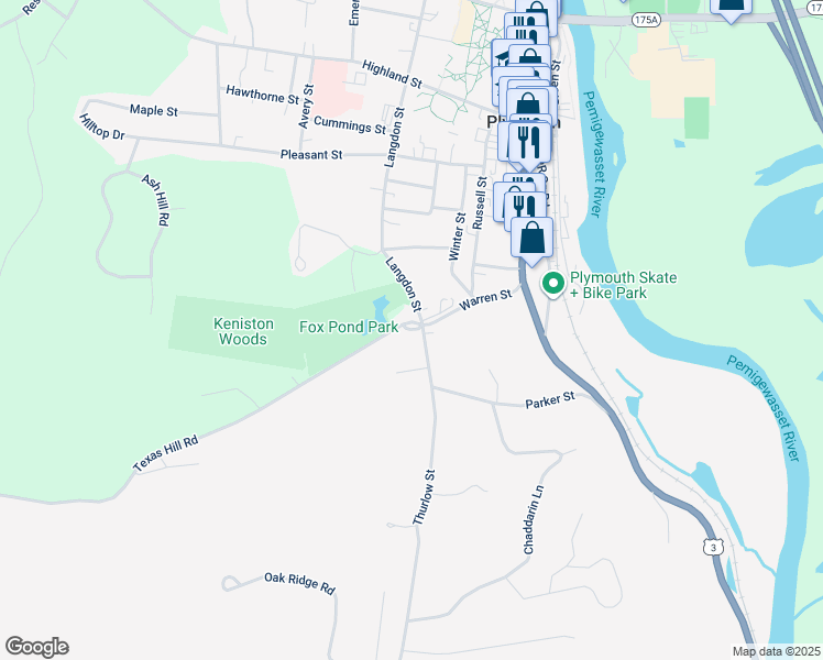 map of restaurants, bars, coffee shops, grocery stores, and more near 2-10 Thurlow Street in Plymouth