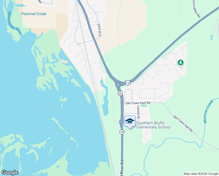 map of restaurants, bars, coffee shops, grocery stores, and more near 5800 Wisconsin 35 in La Crosse