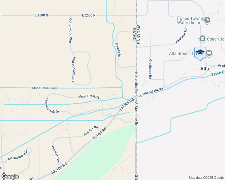map of restaurants, bars, coffee shops, grocery stores, and more near 1943 Creek Resort Circle in Driggs