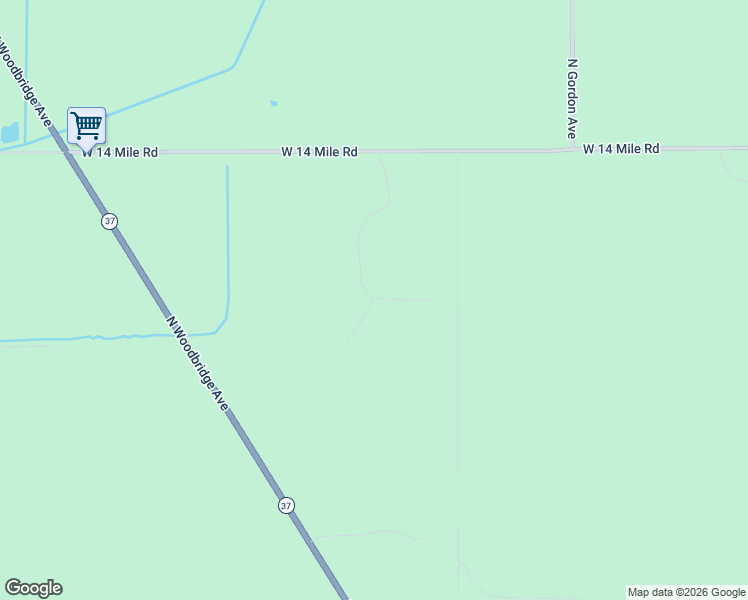 map of restaurants, bars, coffee shops, grocery stores, and more near 11750 Cedar Crest Trail in Bitely