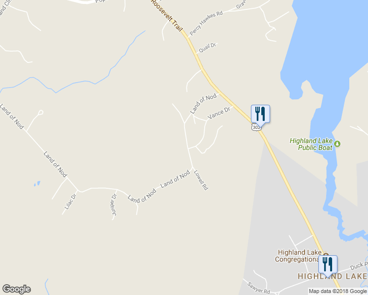 map of restaurants, bars, coffee shops, grocery stores, and more near 23 Land of Nod in Windham