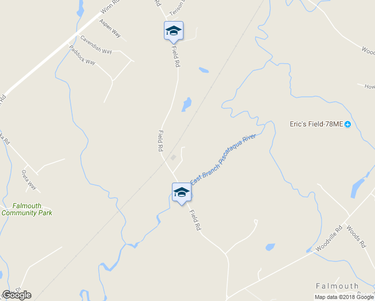 map of restaurants, bars, coffee shops, grocery stores, and more near 67 Field Road in Falmouth