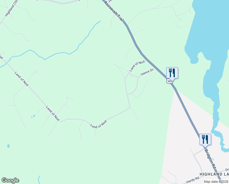 map of restaurants, bars, coffee shops, grocery stores, and more near 23 Land of Nod in Windham