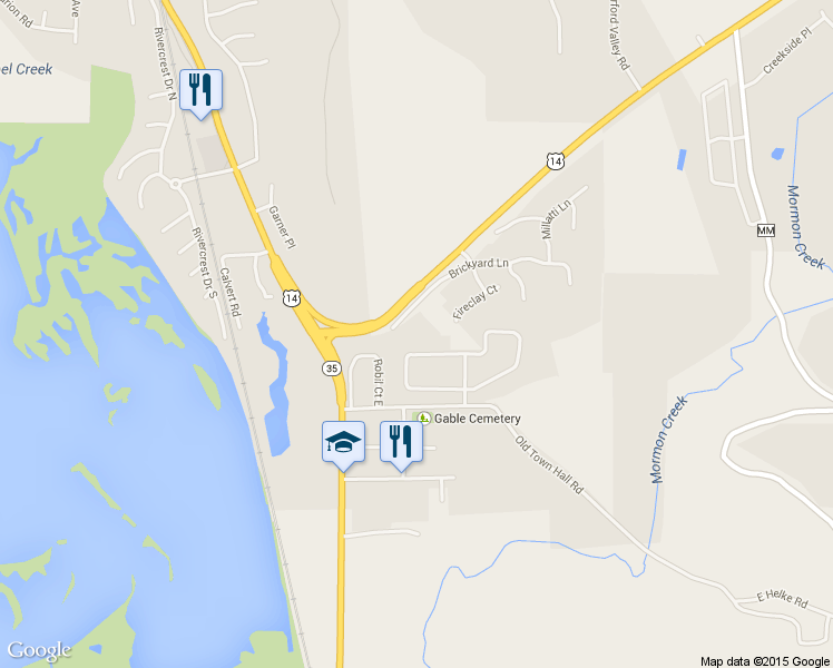 map of restaurants, bars, coffee shops, grocery stores, and more near 4120 Brickyard Ln in La Crosse