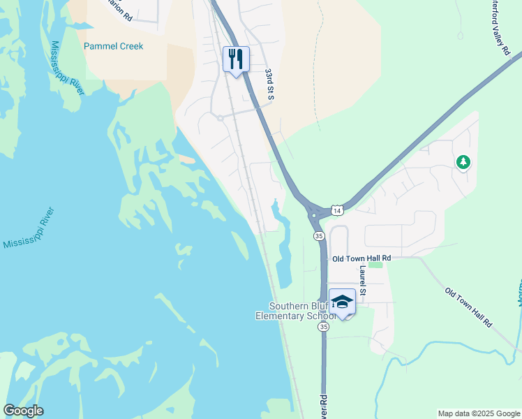 map of restaurants, bars, coffee shops, grocery stores, and more near 3634 Calvert Road in La Crosse