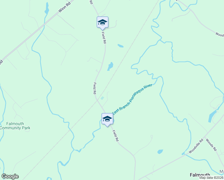 map of restaurants, bars, coffee shops, grocery stores, and more near 67 Field Road in Falmouth