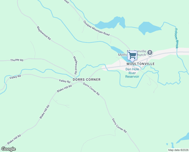 map of restaurants, bars, coffee shops, grocery stores, and more near 190 Moultonville Road in Ossipee