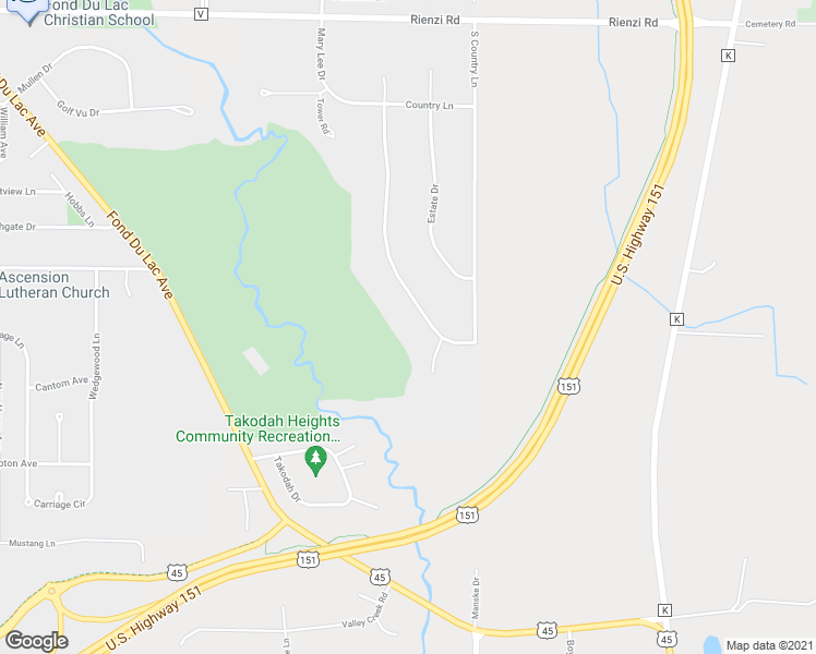 map of restaurants, bars, coffee shops, grocery stores, and more near 926 Country Club Lane in Fond du Lac