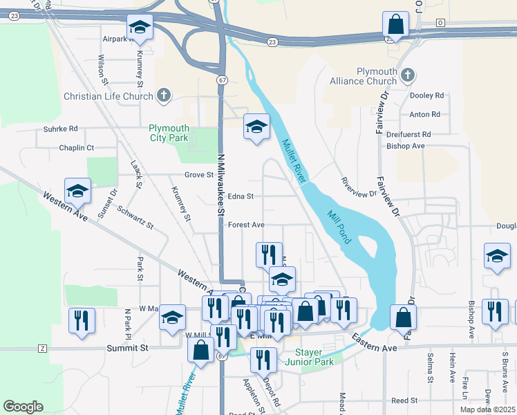 524 Smith Street, Plymouth WI Walk Score