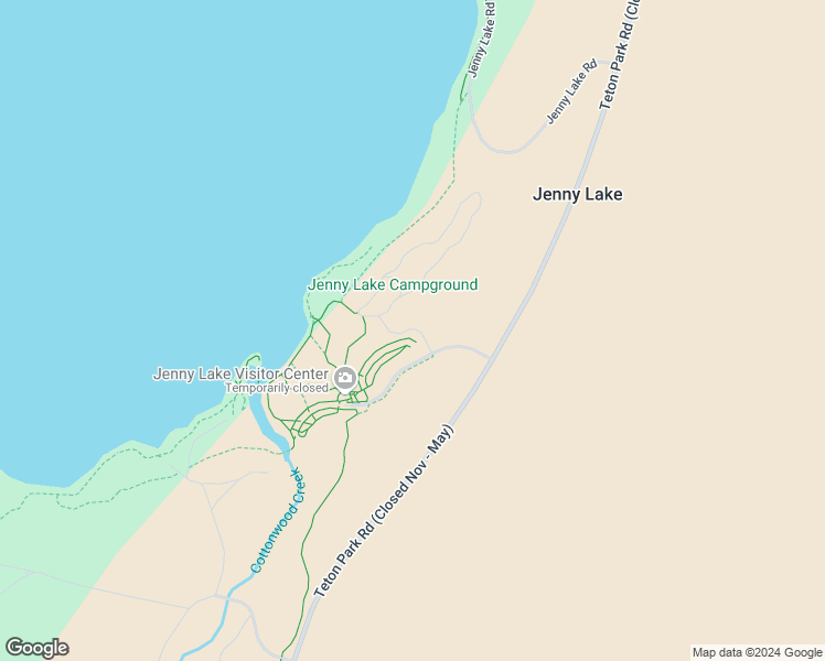 map of restaurants, bars, coffee shops, grocery stores, and more near Teton Park Road in Moose