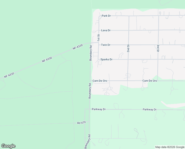 map of restaurants, bars, coffee shops, grocery stores, and more near 53770 Boundary Road in La Pine