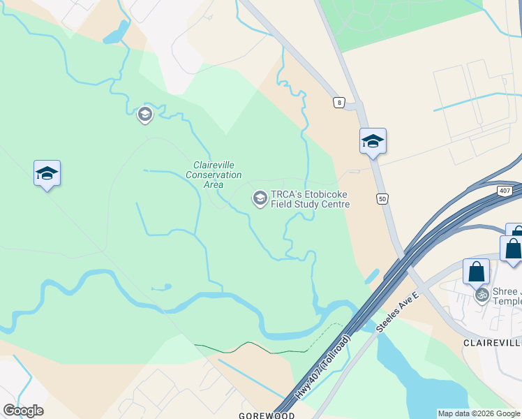 map of restaurants, bars, coffee shops, grocery stores, and more near 8180 Highway 50 in Brampton