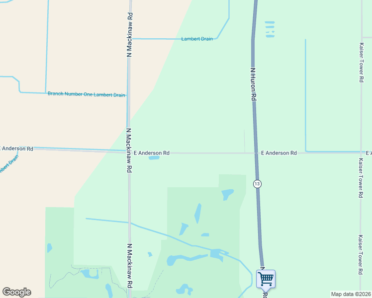 map of restaurants, bars, coffee shops, grocery stores, and more near 1611 East Anderson Road in Linwood